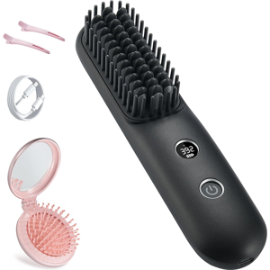 Does Not Apply , Cordless Hair Straightener Brush, Portable Mini For Travel Negative Ionic, Hot Does Not Apply , Cordless Hair Straightener Brush, Portable Mini For Travel Negative Ionic, Hot