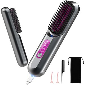 Care+ Cordless Hair Straightener Brush, 5000mah Portable Heated Straightening Comb For Care+ Cordless Hair Straightener Brush, 5000mah Portable Heated Straightening Comb For