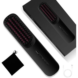 Care+ Cordless Hair Straightener Brush, Mini Ionic Hot Comb Wireless Brush For Women - Care+ Cordless Hair Straightener Brush, Mini Ionic Hot Comb Wireless Brush For Women -