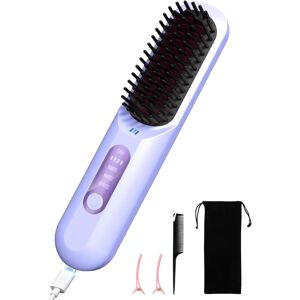 Care+ Negative Ion Hair Straightener Brush, 5000mah Portable Heated Straightening Comb Care+ Negative Ion Hair Straightener Brush, 5000mah Portable Heated Straightening Comb