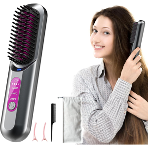Does Not Apply Cordless Hair Straightener Brush, 5000mah Usb Rechargeable Portable Negative Ion Does Not Apply Cordless Hair Straightener Brush, 5000mah Usb Rechargeable Portable Negative Ion