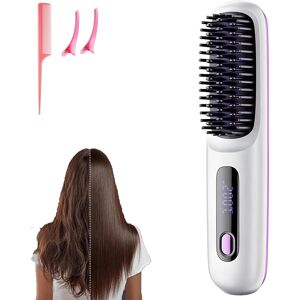 Care+ Go Brush Pro - Portable Mini Cordless Electric Hair Straightener Brush For Women Care+ Go Brush Pro - Portable Mini Cordless Electric Hair Straightener Brush For Women