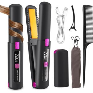 Vihbrai Cordless Hair Straighteners And Curler, 2 In 1 Mini Portable Flat Iron And Curl Vihbrai Cordless Hair Straighteners And Curler, 2 In 1 Mini Portable Flat Iron And Curl