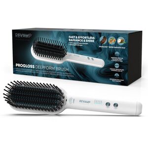 Revamp Progloss Deepform Ceramic Straightening Brush - White Br-1850 Revamp Progloss Deepform Ceramic Straightening Brush - White Br-1850