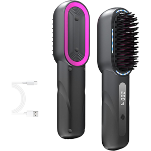 Does Not Apply Cordless Hair Styler Straightener Brush, Portable 4 Temperature Adjustable 2 In Does Not Apply Cordless Hair Styler Straightener Brush, Portable 4 Temperature Adjustable 2 In