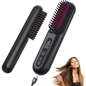 Does Not Apply Cordless Hair Straightener Brush - Portable Straightening Comb For Travel - 30s Does Not Apply Cordless Hair Straightener Brush - Portable Straightening Comb For Travel - 30s
