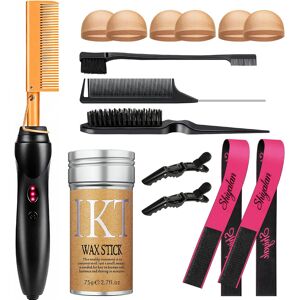 Care+ Hot Comb Set 15pcs, Electric Hair Straightener Comb Curling Iron For Natural Bla Care+ Hot Comb Set 15pcs, Electric Hair Straightener Comb Curling Iron For Natural Bla