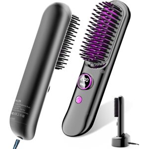 Alljia Cordless Hair Straightener Brush Pro - Portable 8400mah Hair Straightening Brus Alljia Cordless Hair Straightener Brush Pro - Portable 8400mah Hair Straightening Brus