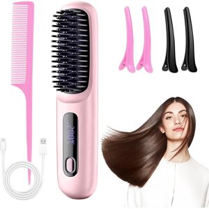 Care+ Go Brush Pro - Cordless Hair Straightener Brush Portable Usb Rechargeable Heated Care+ Go Brush Pro - Cordless Hair Straightener Brush Portable Usb Rechargeable Heated