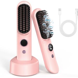 Care+ Cordless Heated Hair Brush, Portable Hair Straightener Brush 8400mah Usb Recharg Care+ Cordless Heated Hair Brush, Portable Hair Straightener Brush 8400mah Usb Recharg