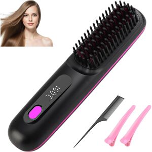 Care+ Cordless Hair Straightener Comb, Ceramic Heated Straightening Brush, Portable & Care+ Cordless Hair Straightener Comb, Ceramic Heated Straightening Brush, Portable &