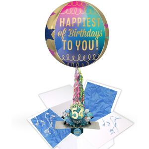 Love Kates 54th Birthday Pop Up Card & Floating Balloon In A Box Surprise Gift Love Kates 54th Birthday Pop Up Card & Floating Balloon In A Box Surprise Gift