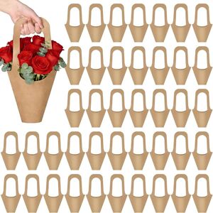 50 Pack Flower Gift Bags, Flower Bouquet Holders Floral Wrapping Bags For4725 50 Pack Flower Gift Bags, Flower Bouquet Holders Floral Wrapping Bags For4725