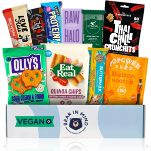 Bear In Mind Vegan Hamper: Premium Vegan Treats Hamper & Gift Box - Ultimate Vegan Hampers & Bear In Mind Vegan Hamper: Premium Vegan Treats Hamper & Gift Box - Ultimate Vegan Hampers &