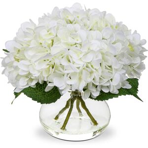 Branded Hydrangea Artificial Flowers With Vase Silk Fake Hydrangea Flower In Glass Vase Branded Hydrangea Artificial Flowers With Vase Silk Fake Hydrangea Flower In Glass Vase