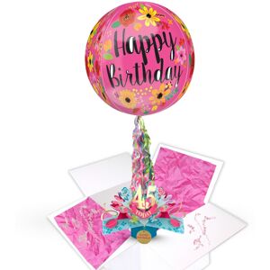 Love Kates 45th Birthday Pop Up Card & Floating Balloon In A Box Surprise Gift Love Kates 45th Birthday Pop Up Card & Floating Balloon In A Box Surprise Gift