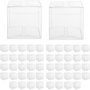 Sodial 3x(50pcs Clear Plastic Boxes For Gifts Pvc Packing Box Gift Packaging6758 Sodial 3x(50pcs Clear Plastic Boxes For Gifts Pvc Packing Box Gift Packaging6758