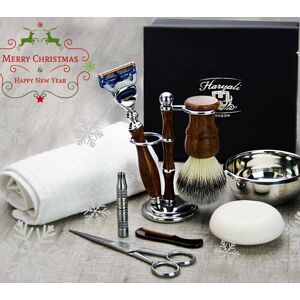 Haryali London Luxury Shaving Set - 5 Edge Razor, Brush Soap Bowl Scissors Towel Christmas Gift Haryali London Luxury Shaving Set - 5 Edge Razor, Brush Soap Bowl Scissors Towel Christmas Gift