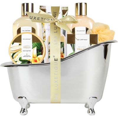 Branded Spa Gift Sets, Gifts For Her, 8pcs Vanilla Bath Sets With Body Butter, Bubble Ba Branded Spa Gift Sets, Gifts For Her, 8pcs Vanilla Bath Sets With Body Butter, Bubble Ba