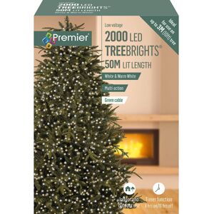 Premier 2000 Led Multi-Action Treebrights Christmas Tree Lights Timer White & Warm White Premier 2000 Led Multi-Action Treebrights Christmas Tree Lights Timer White & Warm White