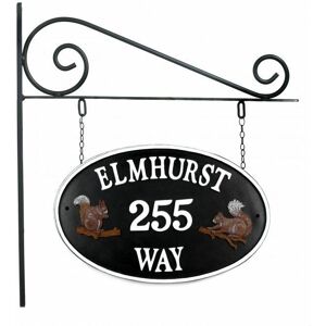 Black Country Metal Works "Elmhurst Forest" Double Sided Cast Iron Effect House Name Sign Black Country Metal Works "Elmhurst Forest" Double Sided Cast Iron Effect House Name Sign