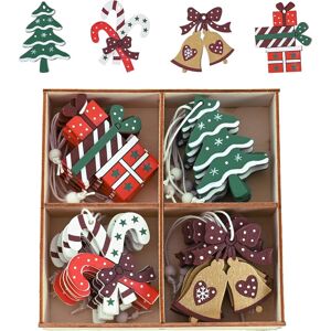 Valery Madelyn Christmas Tree Decorations, 24pcs Wooden Hanging Tree Ornaments, Valery Madelyn Christmas Tree Decorations, 24pcs Wooden Hanging Tree Ornaments,