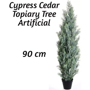 Artificial Cedar Cypress Tree 90cm Topiary Realistic Plant In Pot Uk C3 Artificial Cedar Cypress Tree 90cm Topiary Realistic Plant In Pot Uk C3