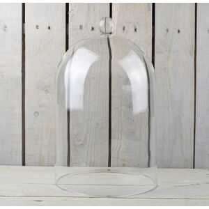 Height: 40 Cm / Internal: 35.7 Cm Emh Handmade Clear Circular Large Glass Display Cloche Dome Bell With Knob 40... Height: 40 Cm / Internal: 35.7 Cm Emh Handmade Clear Circular Large Glass Display Cloche Dome Bell With Knob 40...