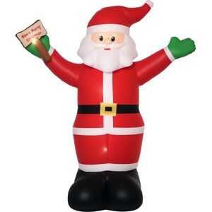 Outsunny 8' Inflatable Christmas Santa Claus Holds Light Sign Of Blessings Led Outsunny 8' Inflatable Christmas Santa Claus Holds Light Sign Of Blessings Led