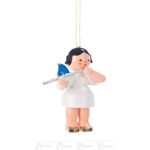 Großhandel Dregeno Tree Ornament Hanging Angel With Flute, Large, Blue Wings H=approx 9 Cm New Großhandel Dregeno Tree Ornament Hanging Angel With Flute, Large, Blue Wings H=approx 9 Cm New