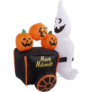 6ft Halloween Inflatable Ghost Pushing Pumpkin Cart Decor Ip44 With Blower Led L 6ft Halloween Inflatable Ghost Pushing Pumpkin Cart Decor Ip44 With Blower Led L