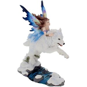 Nemesis Now Free Spirit Figurine Fairy And White Winter Wolf Ornament Nemesis Now Free Spirit Figurine Fairy And White Winter Wolf Ornament
