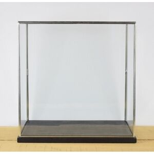 Emh Hand Made Large Glass And Silver Metal Frame Display Showcase Box With Black ... Emh Hand Made Large Glass And Silver Metal Frame Display Showcase Box With Black ...