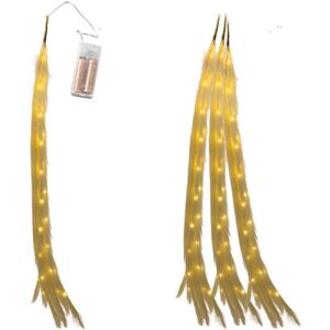 Shatchi 4x Pre-Lit Christmas Garland Pampas Grass Cream Led B/o Xmas Hanging Decor 110cm Shatchi 4x Pre-Lit Christmas Garland Pampas Grass Cream Led B/o Xmas Hanging Decor 110cm