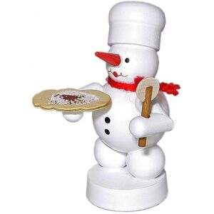 Fa. Volker Zenker Erzgebirgische Volkskunst Winter Decoration Baker Snowman With Pizza Height 8cm New Snowman Wooden Figure Fa. Volker Zenker Erzgebirgische Volkskunst Winter Decoration Baker Snowman With Pizza Height 8cm New Snowman Wooden Figure
