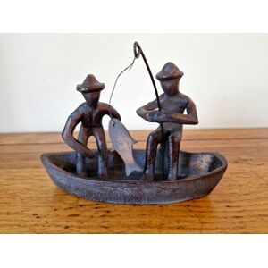 Inspirational Gifting Gone Fishing! Ornament Hand Cast In Aluminium With Antique Bronze Finish Inspirational Gifting Gone Fishing! Ornament Hand Cast In Aluminium With Antique Bronze Finish