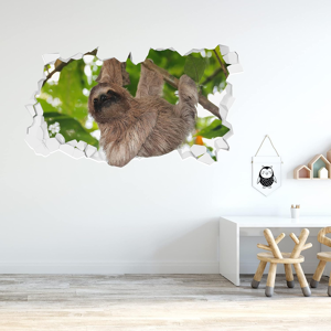 Does Not Apply Sloth Hanging Broken Wall Sticker Art Home Decal Mural (60cm Width X 30cm Height Does Not Apply Sloth Hanging Broken Wall Sticker Art Home Decal Mural (60cm Width X 30cm Height
