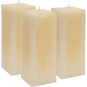 Nicola Spring 6x Square Vanilla Pillar Candles Large Scented Single Wick 110 Hours Cream Nicola Spring 6x Square Vanilla Pillar Candles Large Scented Single Wick 110 Hours Cream