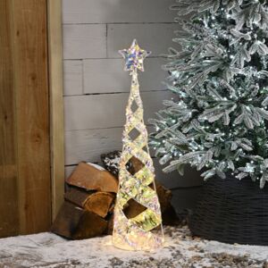 Festive Star Shimmer Lit Spiral Christmas Tree Multifunction - 80cm Festive Star Shimmer Lit Spiral Christmas Tree Multifunction - 80cm