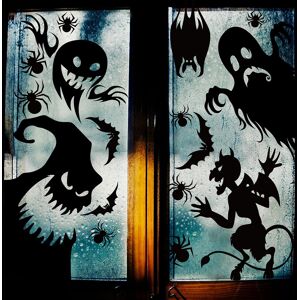 Halloween Window Cling Sticker,Giant Spooky Monster Silhouette Window Decal For Halloween Window Cling Sticker,Giant Spooky Monster Silhouette Window Decal For