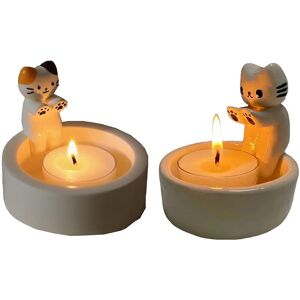Sodial 3x(2pcs Cartoon Kitten Candle Holder, Warming Its Paws Candle Holder,Diy1550 Sodial 3x(2pcs Cartoon Kitten Candle Holder, Warming Its Paws Candle Holder,Diy1550