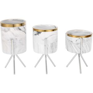 Sodial Nordic Marble Pattern Vase Ceramic Iron Art Vase Rose Gold Silver Tabletop4998 Sodial Nordic Marble Pattern Vase Ceramic Iron Art Vase Rose Gold Silver Tabletop4998