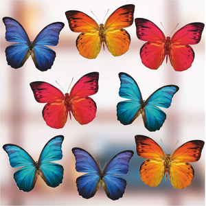 Does Not Apply 8 X Large Butterfly Window Stickers For Glass Decorations - Beautiful Double Sid Does Not Apply 8 X Large Butterfly Window Stickers For Glass Decorations - Beautiful Double Sid