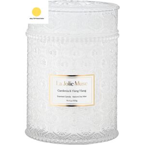La Jolie Muse Gardenia & Ylang Ylang Scented Candle - Natural Wax Candle La Jolie Muse Gardenia & Ylang Ylang Scented Candle - Natural Wax Candle