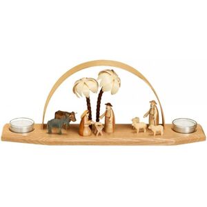 Erzgebirgische Volkskunst Drechslerei Schalling Nativity Scene Candle Arch Natural Tealights Wxhxd 32x14x7.5cm New Light Arch F Erzgebirgische Volkskunst Drechslerei Schalling Nativity Scene Candle Arch Natural Tealights Wxhxd 32x14x7.5cm New Light Arch F