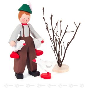 Großhandel Dregeno Figure Goose Boy Goose-Loui Height = 145mm New Wooden Figure All-Year Figure Großhandel Dregeno Figure Goose Boy Goose-Loui Height = 145mm New Wooden Figure All-Year Figure