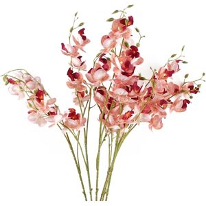 Leaf Artificial Flowers Pink Mini Orchid Stem 80cm Pack Of 6 Leaf Artificial Flowers Pink Mini Orchid Stem 80cm Pack Of 6