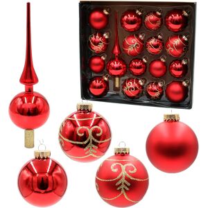 Dekohelden24 Lauschaer Christmas Tree Decorations - Set Of 16 Baubles Including Dekohelden24 Lauschaer Christmas Tree Decorations - Set Of 16 Baubles Including