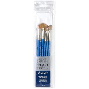 Winsor & Newton, Cotman Watercolour Synthetic Brushes, Short Handle, Pack Of 7 Winsor & Newton, Cotman Watercolour Synthetic Brushes, Short Handle, Pack Of 7