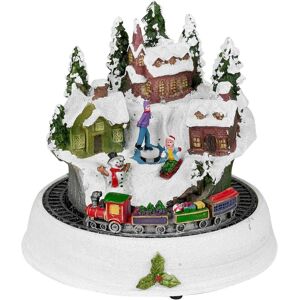 Urbn-Living Christmas Scene Decoration Xmas Snowy Decor Mini Village Festive Moving Ornament Urbn-Living Christmas Scene Decoration Xmas Snowy Decor Mini Village Festive Moving Ornament